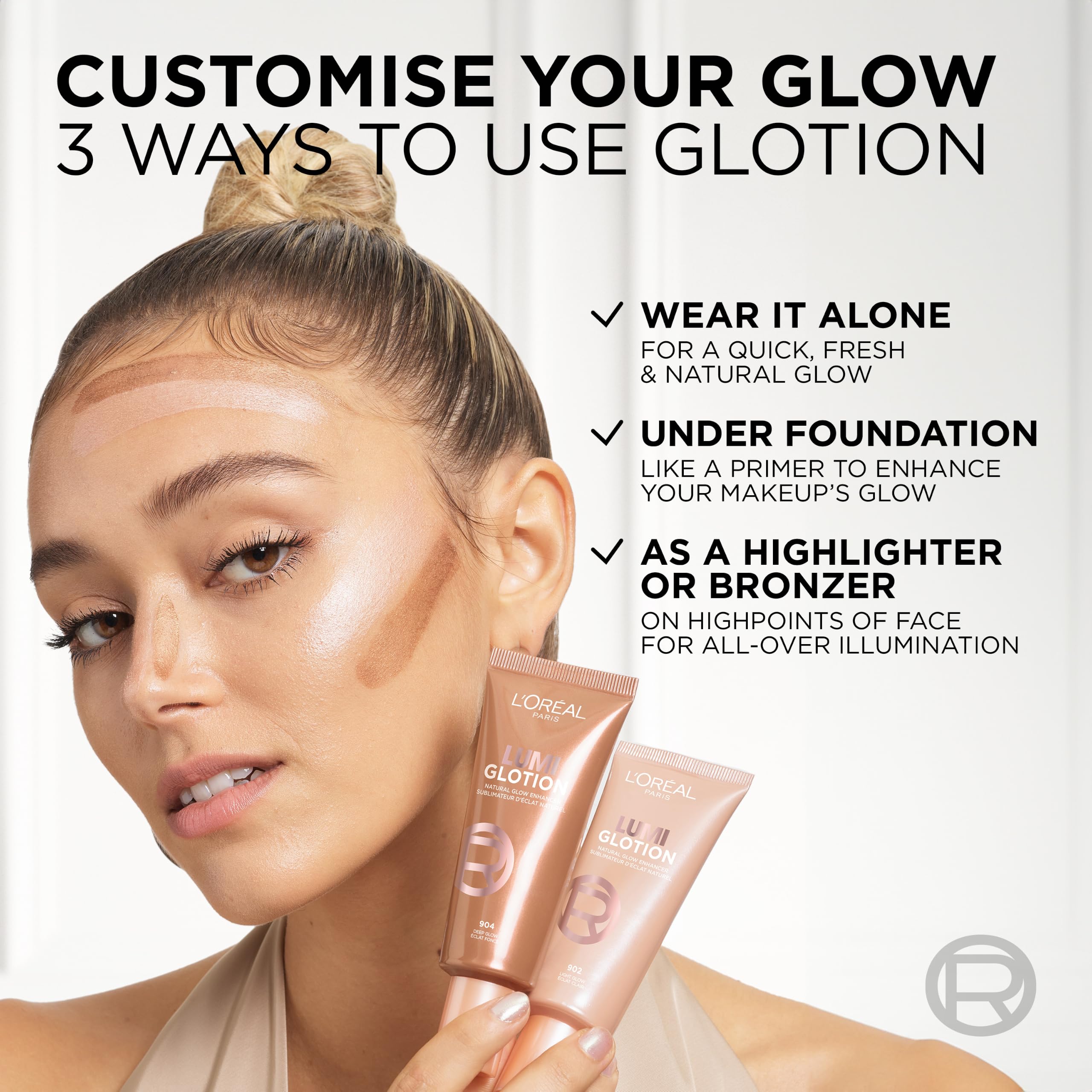 L'Oreal Paris Paradise Lumi Glotion - Multi-Use Glow Enhancer - 903 Medium Glow - Face & Body - 40ml - 24h Hydration - New