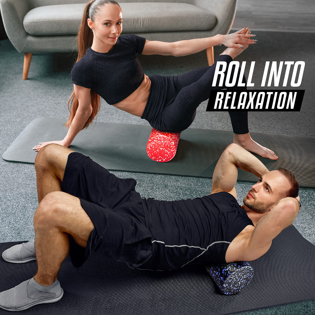 Yes4All High-Density EPP Round Foam Roller - 90 cm Yoga Pilates Stretching Back Muscle Massage - Damaged Box