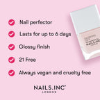 Nails.INC Glow With The Flow Nail Polish - Pink Sheer, Glossy, Long Lasting, Quick Dry, Vegan - 14ml - New