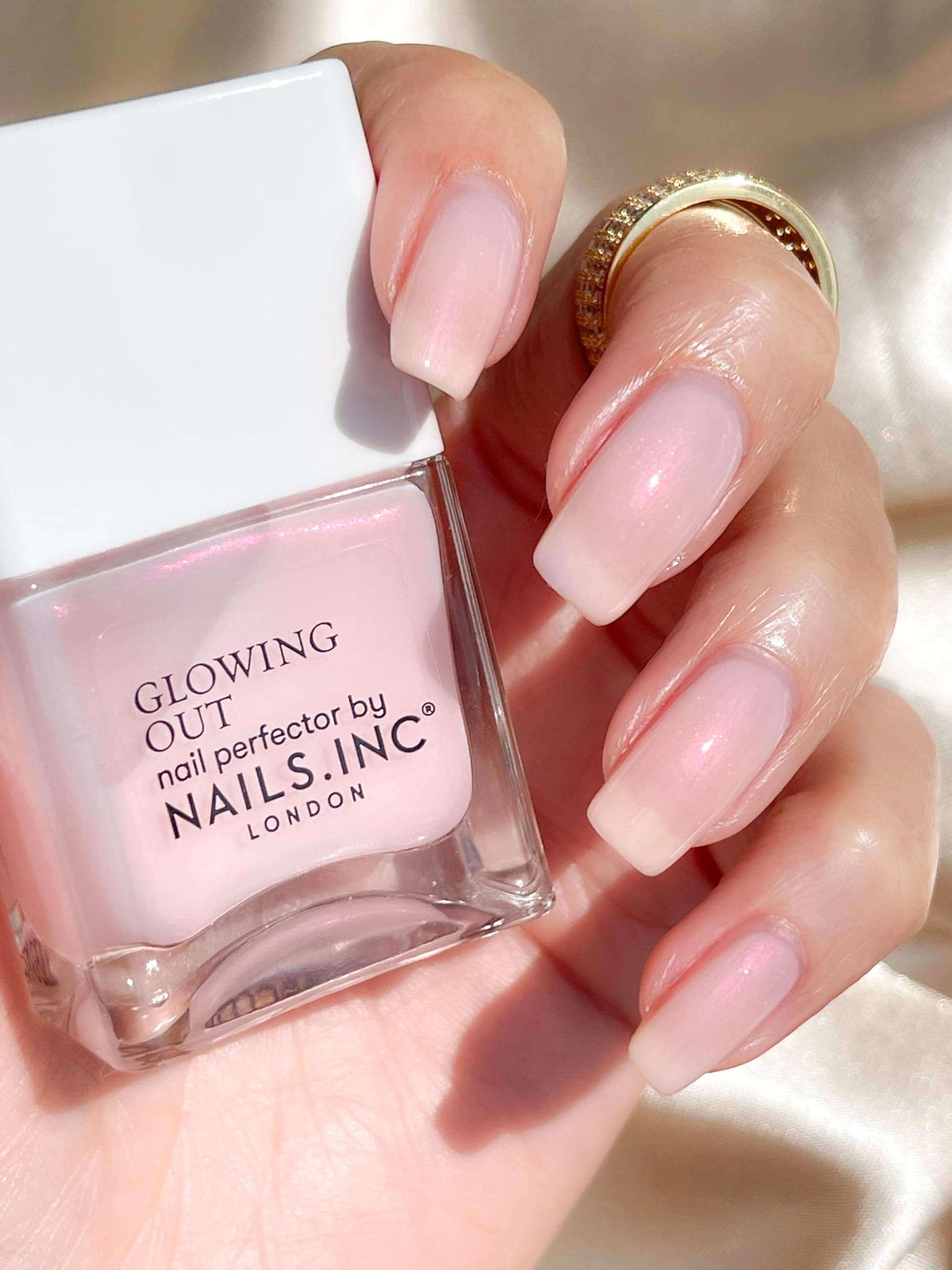 Nails.INC Glow With The Flow Nail Polish - Pink Sheer, Glossy, Long Lasting, Quick Dry, Vegan - 14ml - New