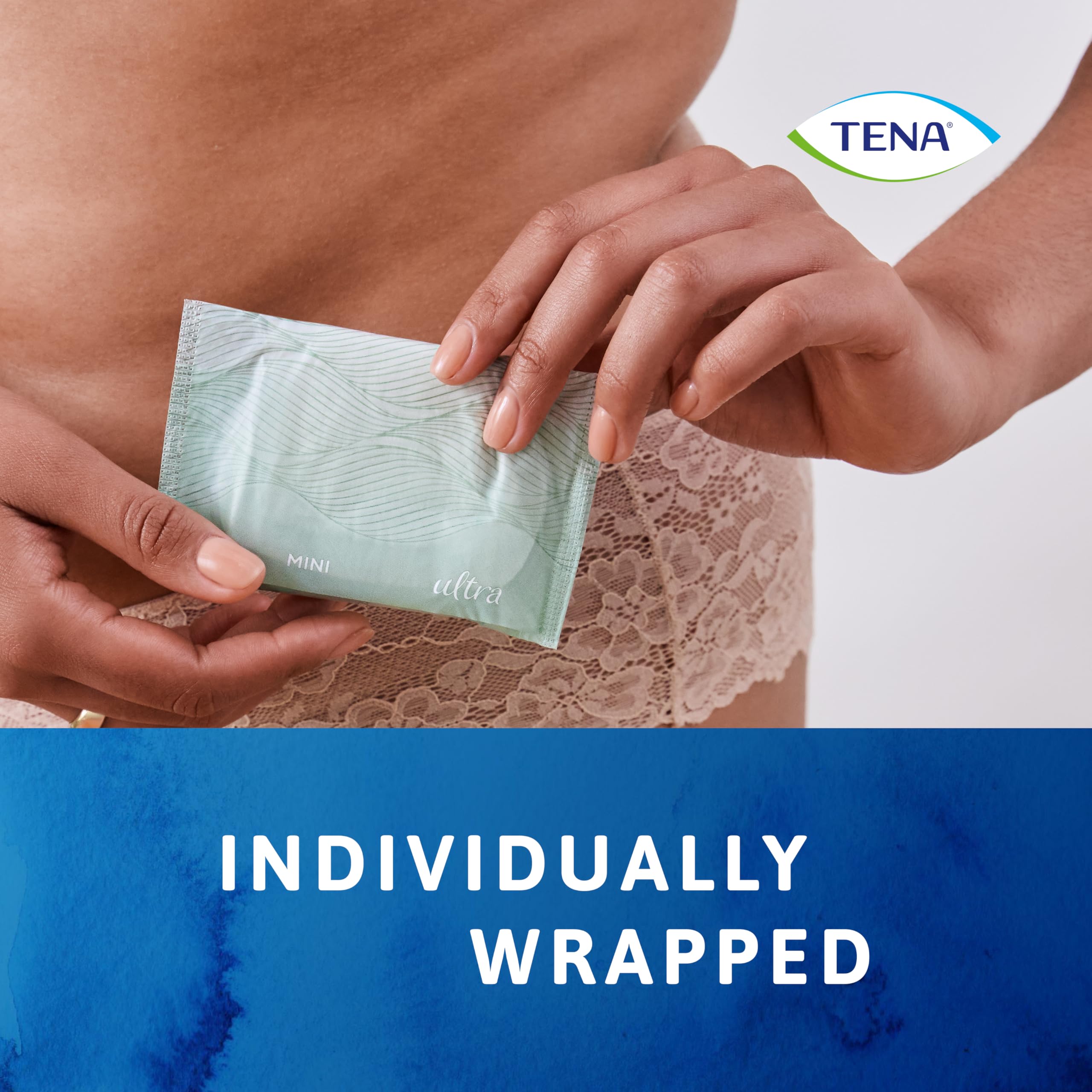 Tena Discreet Ultra Mini Incontinence Pads for Women - 6x20 Pack - Absorbent Bladder Leak Protection - Damaged Box