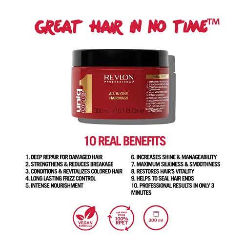 REVLON PROFESSIONAL UniqOne All In One Hair Mask - Strengthening Restorative Intensive Conditioner 300ml - New