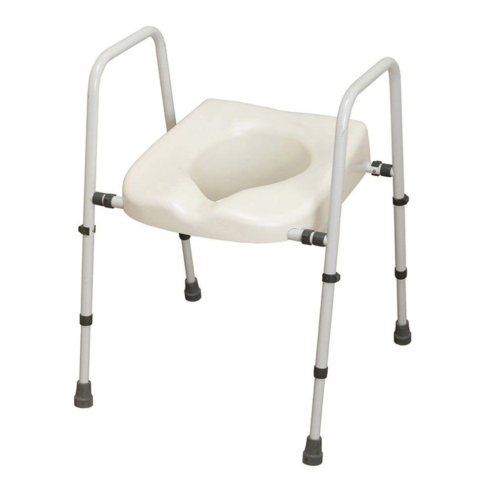 NRS Healthcare Mowbray Toilet Seat and Frame Lite - Width Adjustable - Ready Assembled - N36974 Mobility Aid - Good