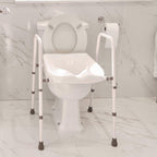NRS Healthcare Mowbray Toilet Seat and Frame Lite - Width Adjustable - Ready Assembled - N36974 Mobility Aid - Good