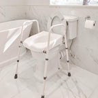 NRS Healthcare Mowbray Toilet Seat and Frame Lite - Width Adjustable - Ready Assembled - N36974 Mobility Aid - Good