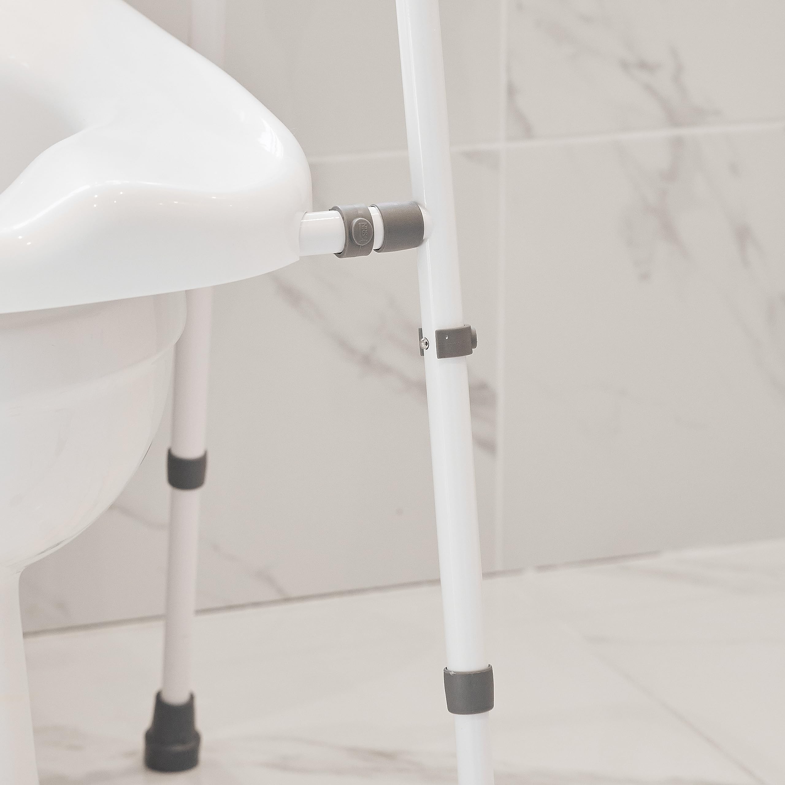 NRS Healthcare Mowbray Toilet Seat and Frame Lite - Width Adjustable - Ready Assembled - N36974 Mobility Aid - Good