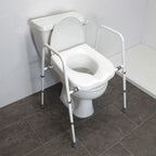NRS Healthcare Mowbray Toilet Seat and Frame Lite - Width Adjustable - Ready Assembled - N36974 Mobility Aid - Good