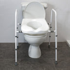 NRS Healthcare Mowbray Toilet Seat and Frame Lite - Width Adjustable - Ready Assembled - N36974 Mobility Aid - Good