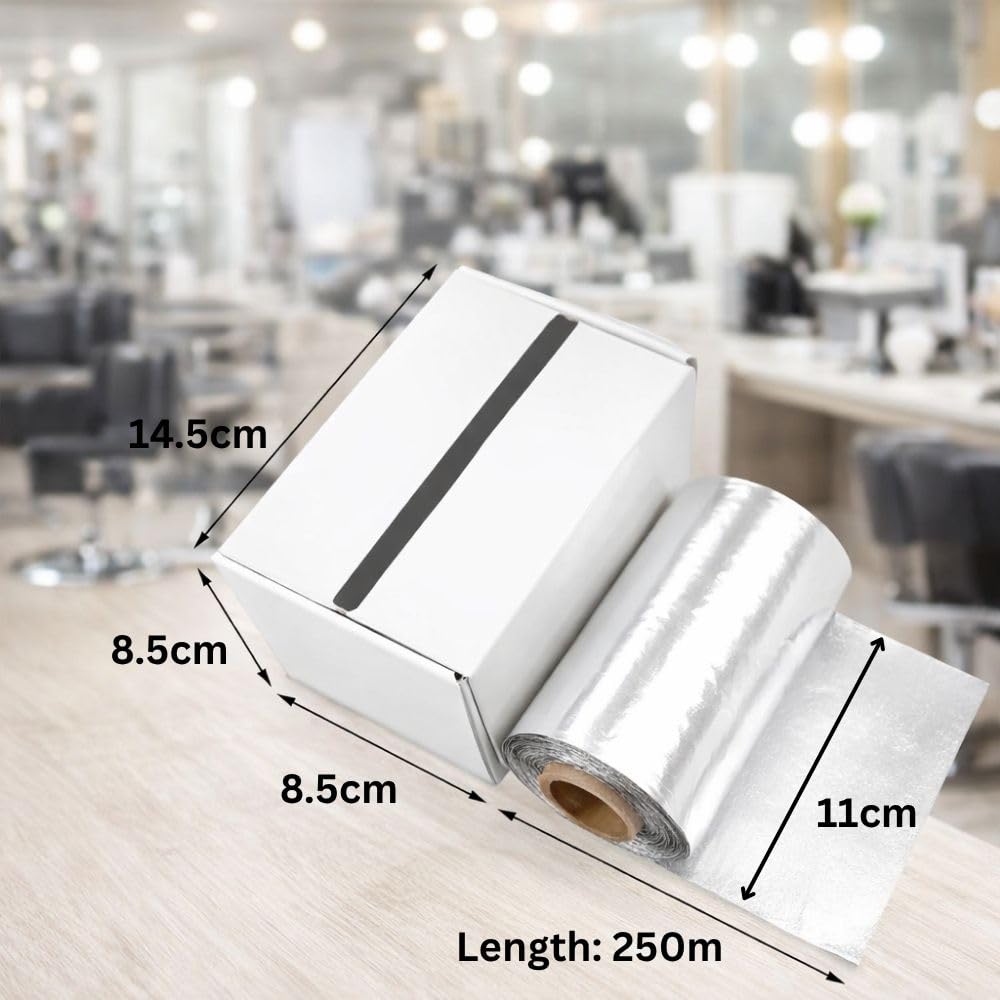 Aluminium Hair Foil Roll 250m x 11cm - Professional Highlighting Colouring & Nail Gel Removal Foil - Damaged Box