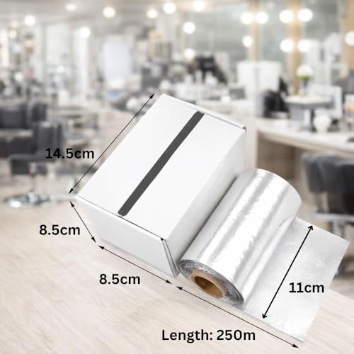 Aluminium Hair Foil Roll 250m x 11cm - Professional Highlighting Colouring & Nail Gel Removal Foil - Damaged Box