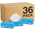 OfficeHarbour Facial Tissues - 36 Boxes x 100 Soft White 2-Ply Sheets - 3600 Total - Home Office Hotel School Care Use - Damaged Box