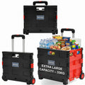 Rainberg Heavy Duty Folding Trolley Box Cart - Extra Large - 35kg Capacity - Collapsible Shopping Crate Boot Cart - Very Good