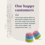 UPSA x Nourished Skin Lift Collagen Gummies - 7-in-1 - Ovoderm Complex, Vitamin C, Multivitamins - 30 Vegetarian Gummies - Damaged Box - BBE 11/2027