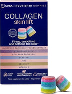 UPSA x Nourished Skin Lift Collagen Gummies - 7-in-1 - Ovoderm Complex, Vitamin C, Multivitamins - 30 Vegetarian Gummies - Damaged Box - BBE 11/2027