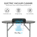 LEIBOU Professional Folding Portable Vented Beauty Manicure Table Nail Desk Salon Spa with Fan dust Collector & Bag (35''x 16''x 28'') (Black Flower) - New