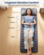 COMFIER Heated Full Body Massage Mat - Back Massager Pad with Heat - Vibrating Relaxation Cushion for Home Office Chair Sofa - Very Good