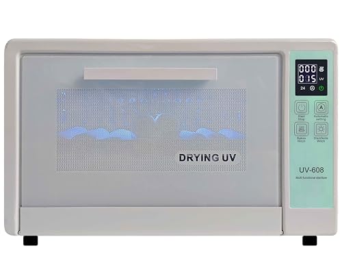 JOJOCOSMO UV steriliser,16.2L Extra large capacity nail tool sterilizer, autoclave sterilizer with timer setting, LED UV Disinfection Cabinet for barbershop, beauty salon, home and spa use - New