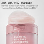 House of Hur 70 x Moisturizing Exfoliating Pads for Skin Preparation with Aha, Bha, Pha and Beetroot Extract, Korean Skincare, 140ml - Damaged Box