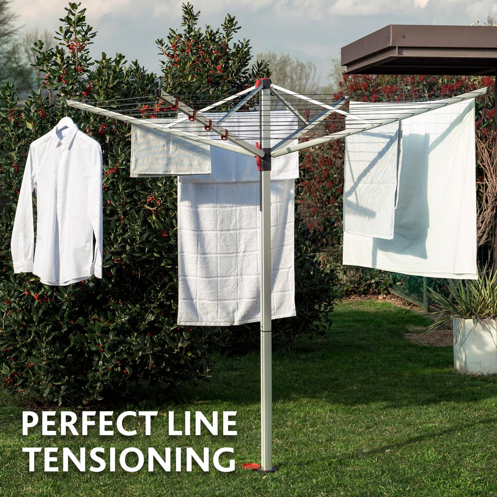 Vileda Sun-Lift Compact Rotary Airer - 40m Drying Line - Holds 4 Wash Loads - Outdoor Clothes Dryer Garden Washing Line - Good