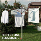 Vileda Sun-Lift Compact Rotary Airer - 40m Drying Line - Holds 4 Wash Loads - Outdoor Clothes Dryer Garden Washing Line - Good