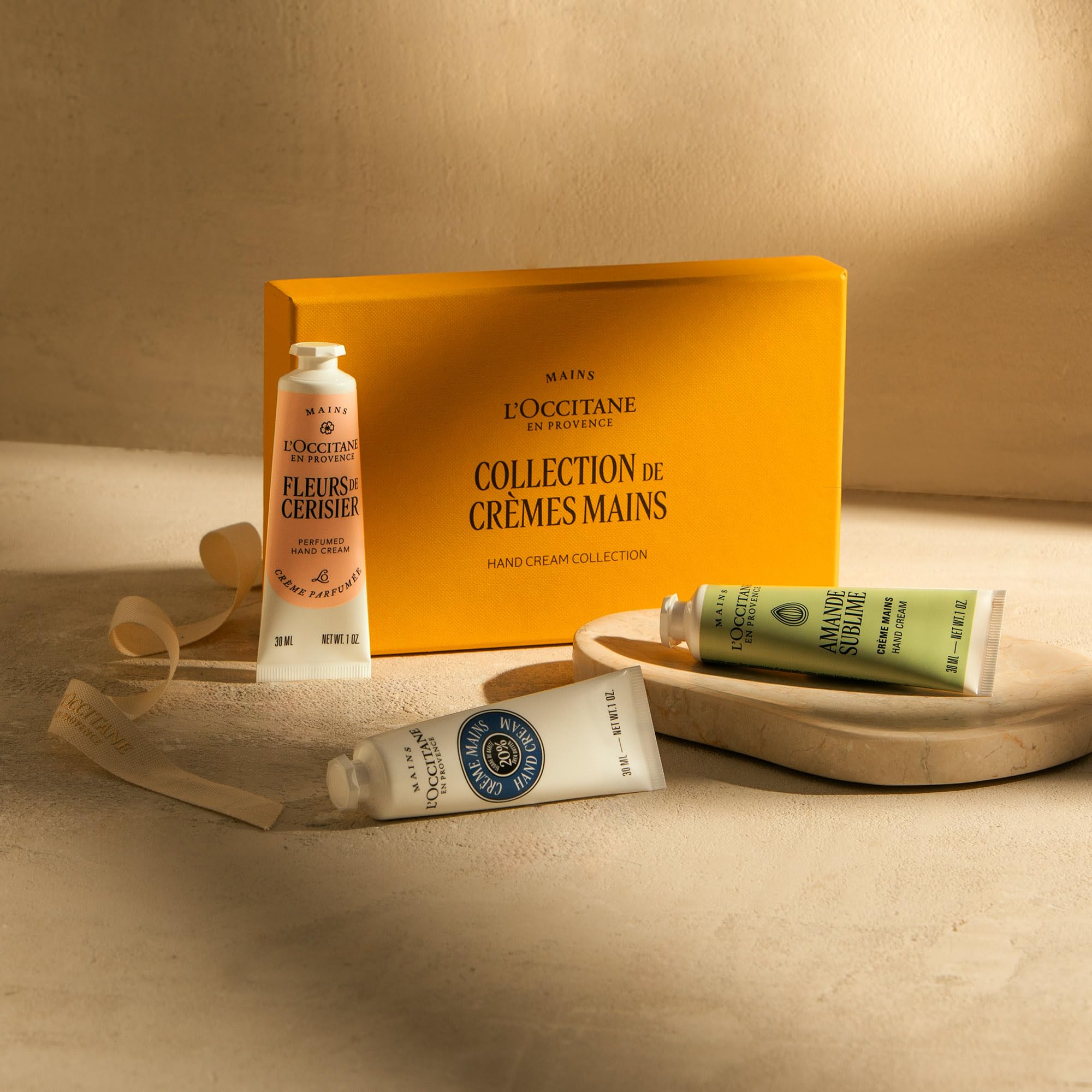 L'OCCITANE - Hand Cream Giftset with Shea, Almond & Cherry Blossom - New