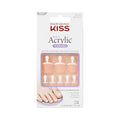 KISS Salon Acrylic French Toenail Kit - Walk Away Style - Artificial Press-On Nails - Damaged Box