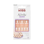 KISS Salon Acrylic French Toenail Kit - Walk Away Style - Artificial Press-On Nails - Damaged Box