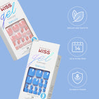 KISS Salon Acrylic French Toenail Kit - Walk Away Style - Artificial Press-On Nails - Damaged Box