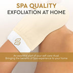 Mirak Naturals 3 Deep Exfoliating Mitts Body Scrub for Soft Skin - Exfoliating Glove & Skin Cleanser Spa Hammam Fake Tan Remover, Double-Sided Deep Exfoliation Scrubbing Mitt, Shower Gloves - Damaged Box