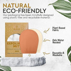 Mirak Naturals 3 Deep Exfoliating Mitts Body Scrub for Soft Skin - Exfoliating Glove & Skin Cleanser Spa Hammam Fake Tan Remover, Double-Sided Deep Exfoliation Scrubbing Mitt, Shower Gloves - Damaged Box