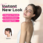 REECHO Ponytail Extension,Claw Clip Hair Bun Hair Piece Short Straight Ponytail Hair Extensions Messy Hair Bun Natural Synthetic Fake Ponytail Hair Pieces for Women- Silver Grey - New