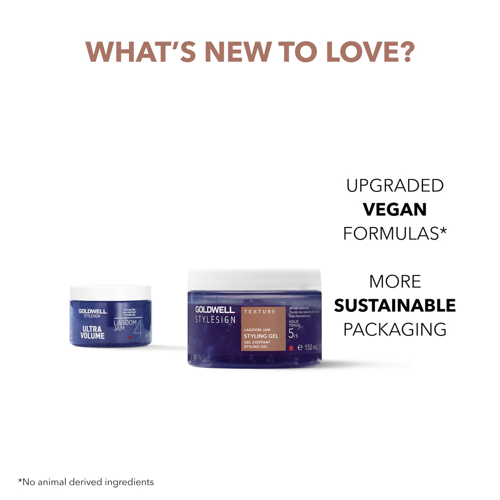 Goldwell StyleSign Lagoom Jam Styling Gel, For All Hair Types, Ultra-Strong Hold & High Shine, Humidity & Frizz Resistance up to 72h, Vegan, 150ml - New