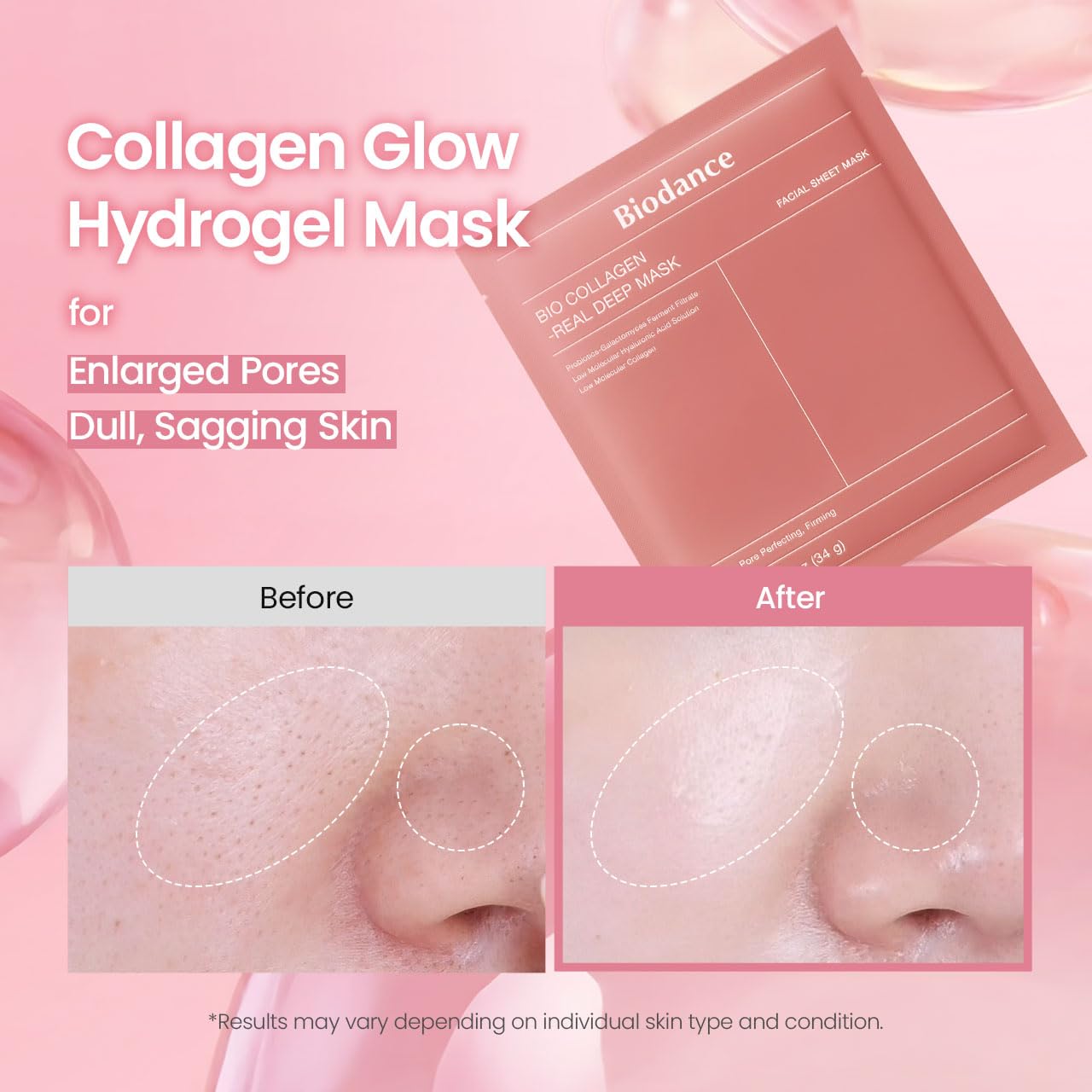 BIODANCE Bio-Collagen Hydrogel Overnight Face Mask. 4 PCs - Damaged Box