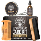 Viking Revolution - Beard Grooming Kit for Men - Ultimate Beard Kit with 100% Boar Beard Brush, Beard Comb, Citrus Beard Balm, Unscented Beard Oil & More - Valentines Gifts for Him - Gifts for Men - New