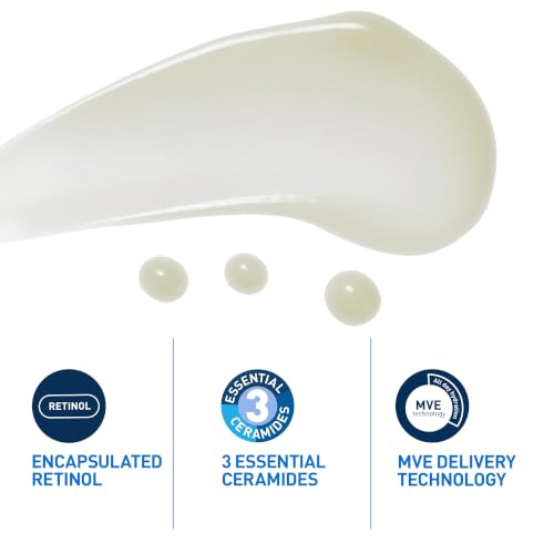 CeraVe Skin Renewing Retinol Serum With 3 Essential Ceramides, Hyaluronic Acid, & Niacinamide, Anti-Ageing Treatment for Fine Lines and Wrinkles, Encapsulated Retinol, Dermatologist Developed, 30ml