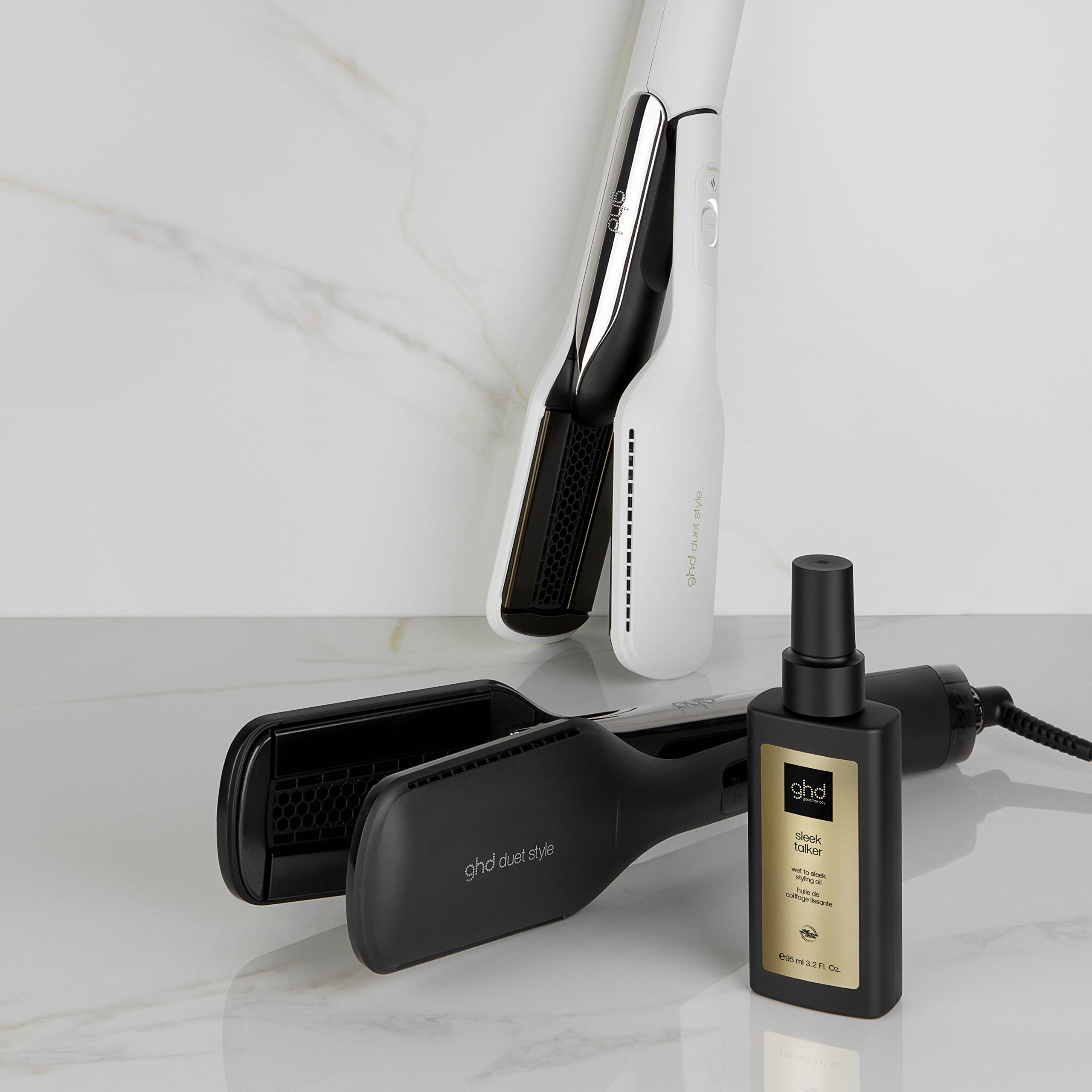 ghd Sleek Talker - Wet To Sleek Styling Oil, Smoothing and Softening Hair Oil With Heat Protection, Formulated with Nourishing Argan Oil, Non-greasy and Lightweight - New