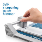 Dahle 507 A4 Self-Sharpening Paper Trimmer Guillotine with Safety Cutting Protection, Blue - Very Good