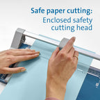 Dahle 507 A4 Self-Sharpening Paper Trimmer Guillotine with Safety Cutting Protection, Blue - Very Good