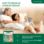 PLANTIFIQUE Foot Peel Mask, Dermatologically Tested Foot Treatment, 2 Pairs - New