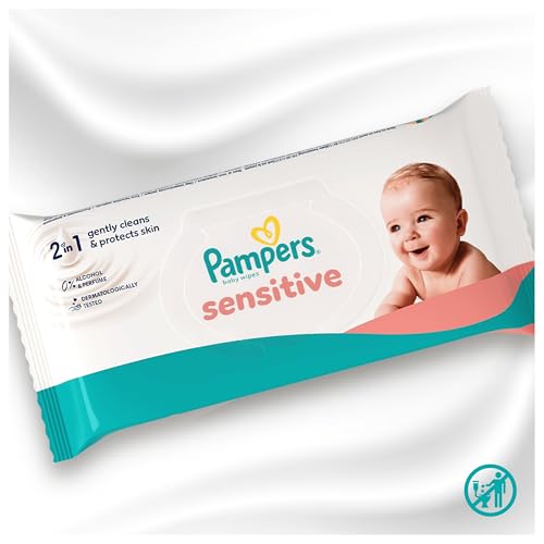 Pampers Sensitive Baby Wipes - 780 Count - Fragrance-Free - Hypoallergenic - Damaged Box