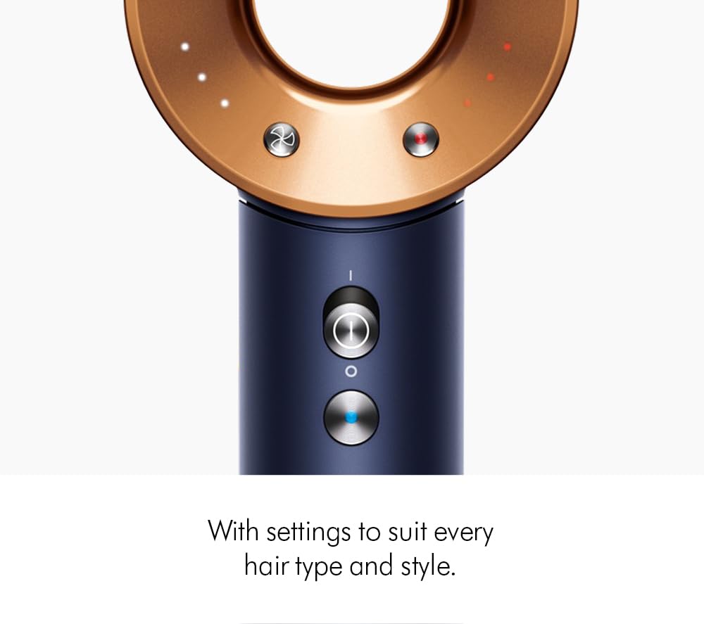 Dyson SupersonicTM Hair Dryer Straight+Wavy - Fast Drying Without Extreme Heat - Intelligent Temperature Control - Includes 3 attachments - Very Good