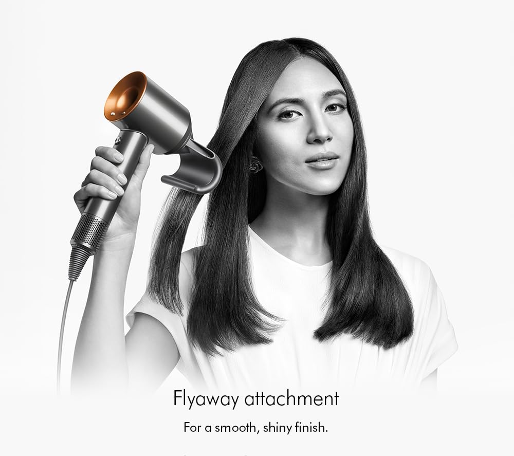 Dyson SupersonicTM Hair Dryer Straight+Wavy - Fast Drying Without Extreme Heat - Intelligent Temperature Control - Includes 3 attachments - Very Good