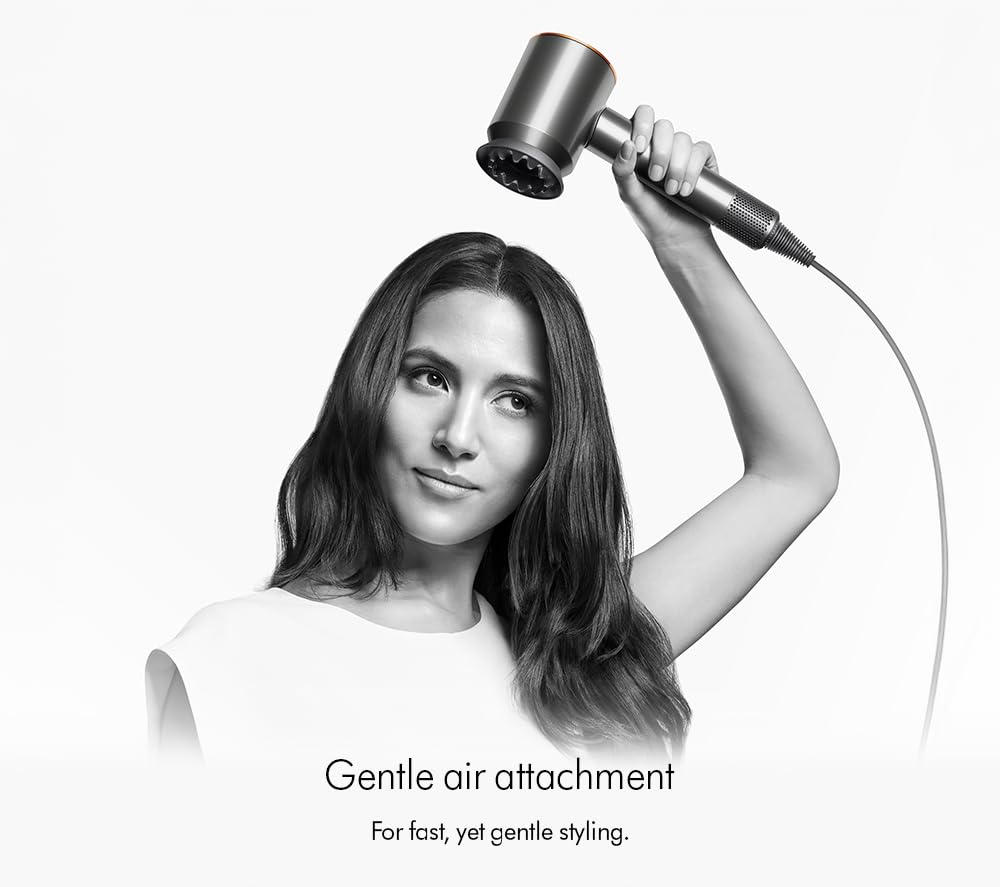 Dyson SupersonicTM Hair Dryer Straight+Wavy - Fast Drying Without Extreme Heat - Intelligent Temperature Control - Includes 3 attachments - Very Good