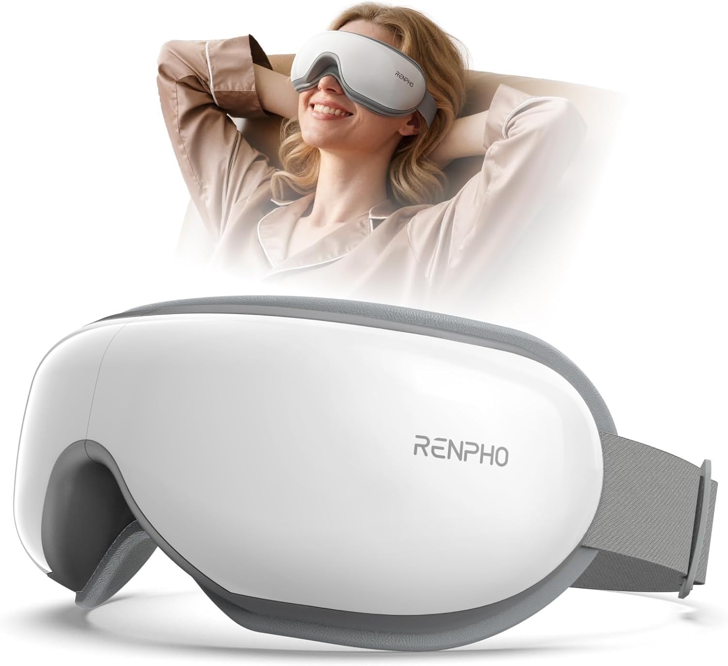 RENPHO Eye Massager with Heat - Massage Eye Mask for Women & Men - Wireless Electric Eye Relaxation Device - Very Good