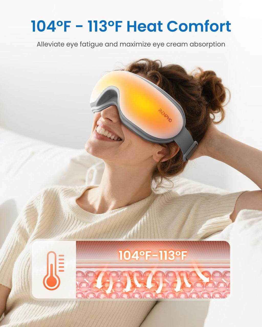 RENPHO Eye Massager with Heat - Massage Eye Mask for Women & Men - Wireless Electric Eye Relaxation Device - Very Good