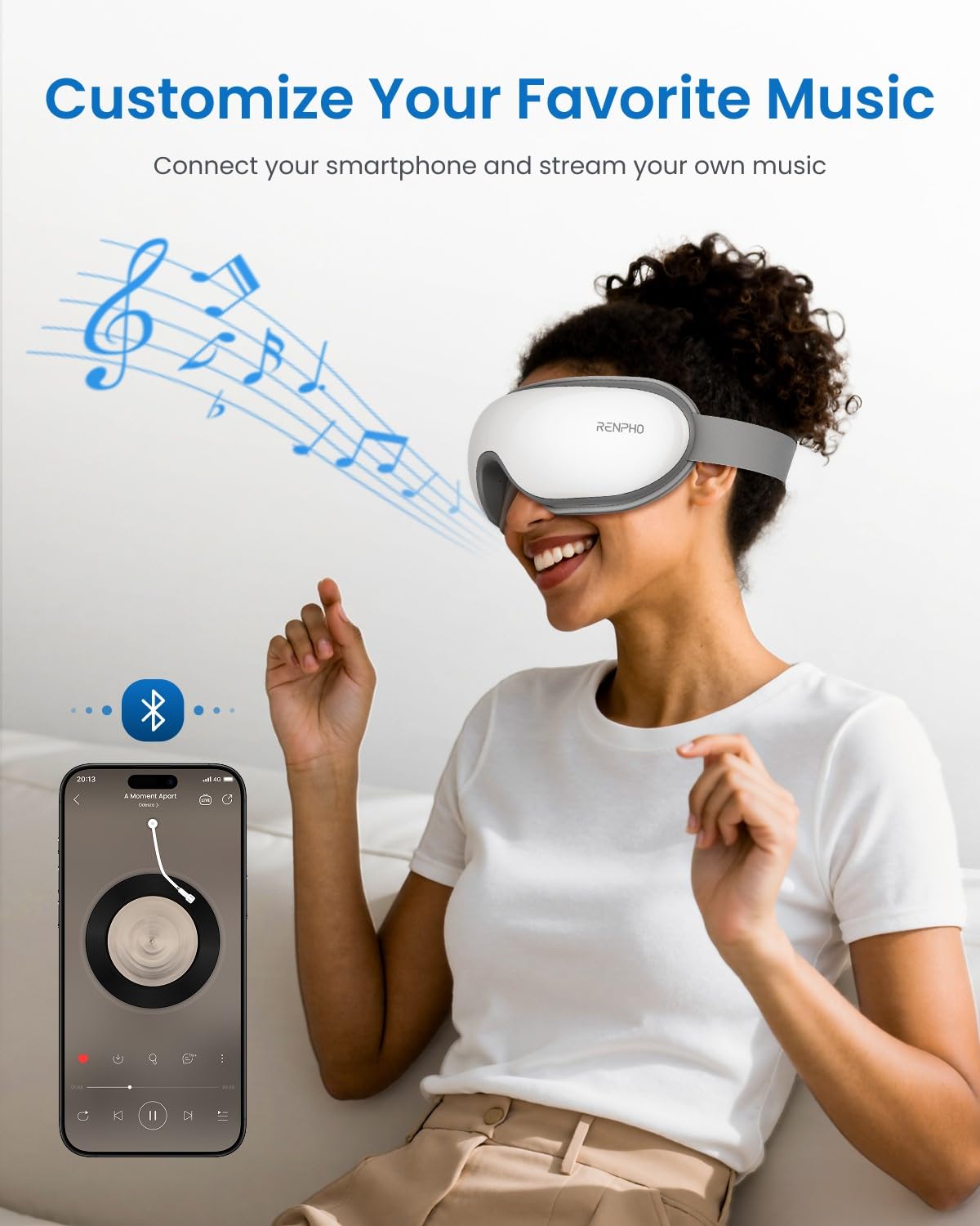 RENPHO Eye Massager with Heat - Massage Eye Mask for Women & Men - Wireless Electric Eye Relaxation Device - Very Good