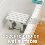 Homecraft Savanah Slatted Bath Seat - 6 Inch Lightweight Bathing Chair for Elderly Disabled Bariatric - Non-Slip Shower Stool Suction Cups - Very Good
