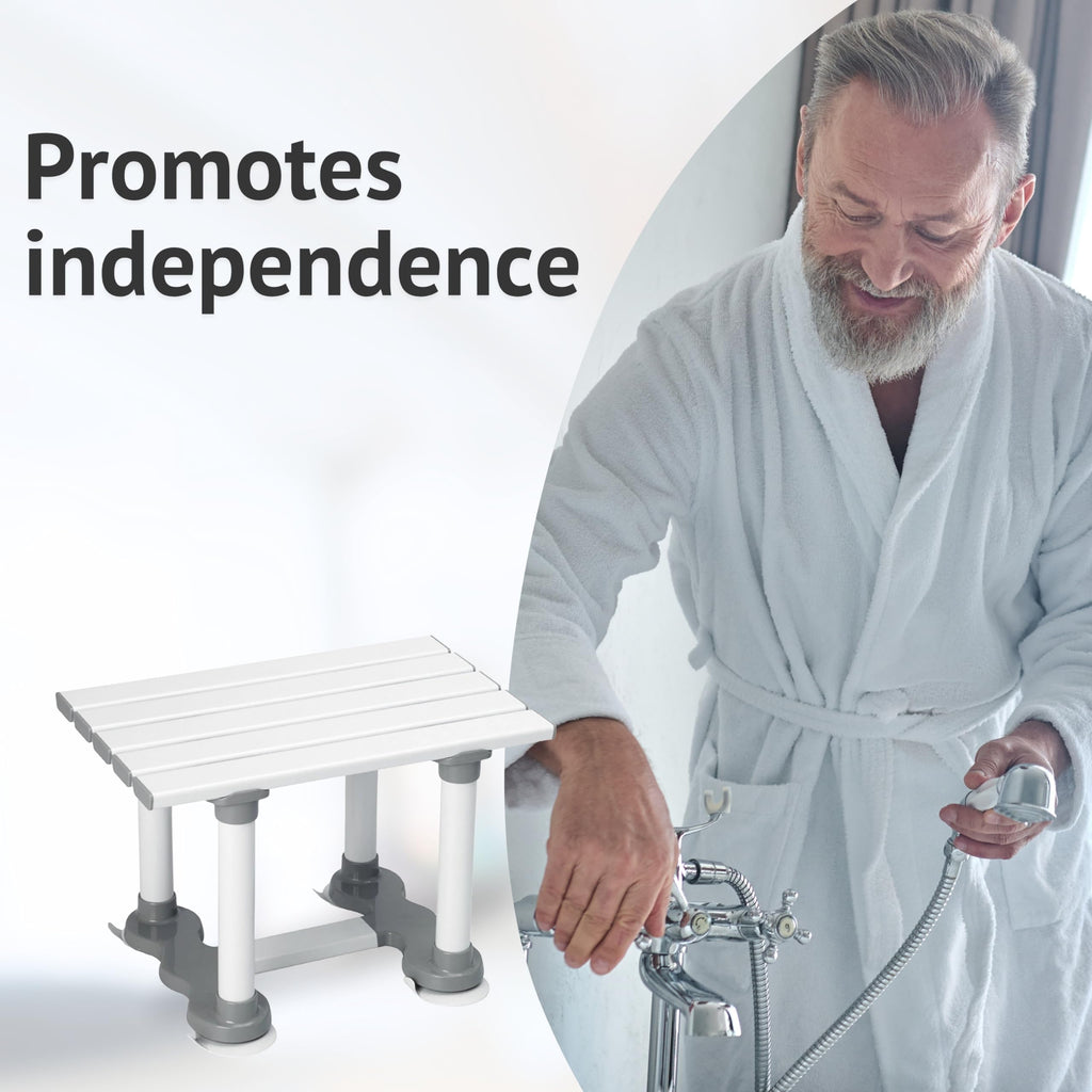 Homecraft Savanah Slatted Bath Seat - 6 Inch Lightweight Bathing Chair for Elderly Disabled Bariatric - Non-Slip Shower Stool Suction Cups - Very Good
