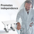 Homecraft Savanah Slatted Bath Seat - 6 Inch Lightweight Bathing Chair for Elderly Disabled Bariatric - Non-Slip Shower Stool Suction Cups - Very Good