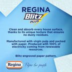 Regina Blitz Plus, 8 Rolls of Household Towel, 3-Ply - Damaged Box